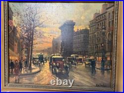 PARIS en 1900. Peinture sur toile par Baladés