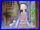 PEINTURE A L HUILE SUR TOILE 8 FIG / 46par38 / GERARD LESAGE / VIEILLE RUE