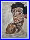 PEINTURE HUILE SUR TOILE EGON SCHIELE signée et estampillée vintage art 20 x