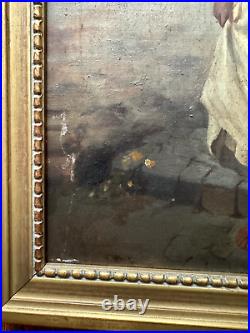 PEINTURE HUILE SUR TOILE ÉPOQUE XIXè SCÈNE ORIENTALISTE ÉCOLE FRANÇAISE