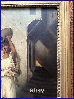 PEINTURE HUILE SUR TOILE ÉPOQUE XIXè SCÈNE ORIENTALISTE ÉCOLE FRANÇAISE