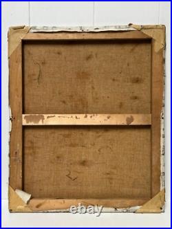 PORTRAIT TABLEAU PEINTURE Huile sur toile signée KIRK XXème F10 55cmX46cm