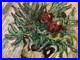 Painting Peinture 1950 Huile Sur Toile Expressioniste Fleur Bouquet Lagrue Art