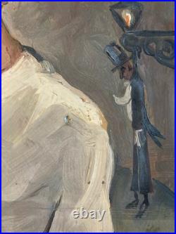 Painting Peinture Expressionisme Huile 1932 Expressioniste Portrait Pendu Chat