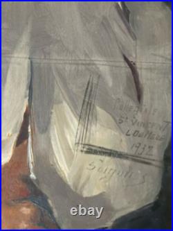 Painting Peinture Expressionisme Huile 1932 Expressioniste Portrait Pendu Chat