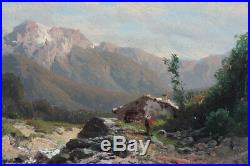 Paire dEmile Godchaux, paysages de montagne, Ecole Française fin XIX ème