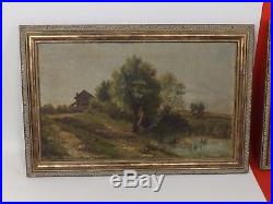 Paire d'Huile sur Toile, Peinture Impressionniste XIXe siècle. Décor Champêtre