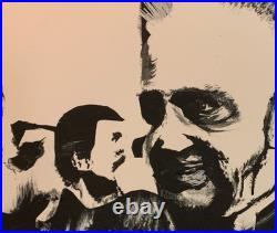Pape François Défoncé et Complètement Paumé Peinture Originale Poppy Blacl 27