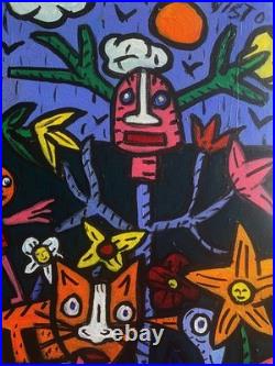 Pardis Chat -peinture Art Brut Sur Toile 50x 40 CM De 2025 Du Peintre Visto