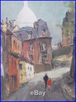 Paris, rue de l'abreuvoir à montmartre, tableau de Marcel Masson (1910-1988)