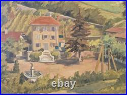 Paul Georges KLEIN (1909-1994) Huile sur Toile Maison de Maître