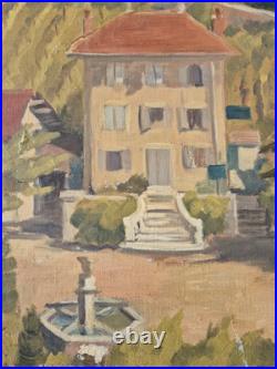 Paul Georges KLEIN (1909-1994) Huile sur Toile Maison de Maître