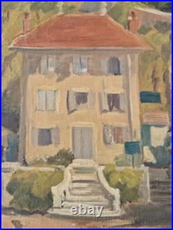 Paul Georges KLEIN (1909-1994) Huile sur Toile Maison de Maître