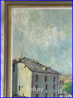 Paul Giovannoni Huile Sur Toile Corse Village Portuaire Datée 1971