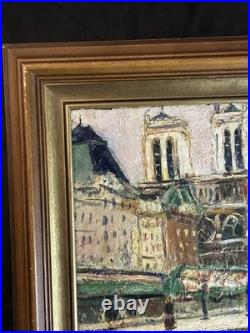 Paul Petit Huile Toile Notre Dame de Paris Quais de Seine École de Paris