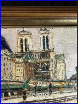 Paul Petit Huile Toile Notre Dame de Paris Quais de Seine École de Paris