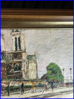 Paul Petit Huile Toile Notre Dame de Paris Quais de Seine École de Paris