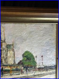Paul Petit Huile Toile Notre Dame de Paris Quais de Seine École de Paris