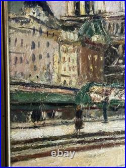 Paul Petit Huile Toile Notre Dame de Paris Quais de Seine École de Paris