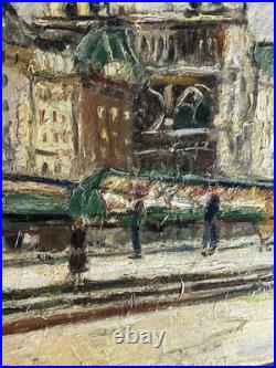 Paul Petit Huile Toile Notre Dame de Paris Quais de Seine École de Paris