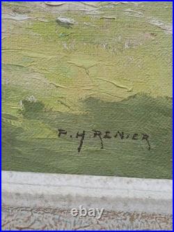 Paysage De Montage De Haute-Savoie Huile Sur Toile De P. H. RENIER Jolie Cote