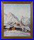 Paysage de Montagnes, neige, signé J. WAGNER daté 1949