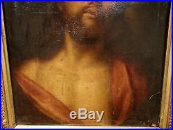Peinture Ancienne HST début XVIIIe Jesus Christ Ecce Homo Italian School