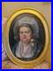 Peinture Ancienne, Huile Sur Toile Portrait De Femme XIX Ème S
