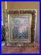 Peinture Ancienne, Huile Sur Toile Représentant Des Moutons XIX Ème S Cadre Doré
