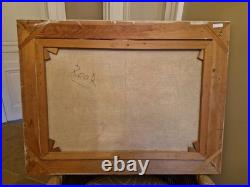 Peinture Ancienne Huile Sur Toile Représentant Un Paysage