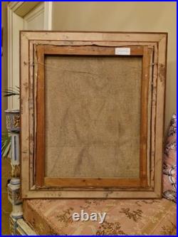 Peinture Ancienne, Huile Sur Toile Représentant Un Portrait De Femme Signée