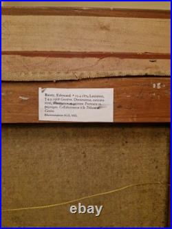 Peinture Ancienne, Huile Sur Toile Représentant Un Portrait De Femme Signée