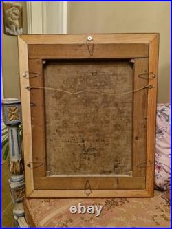 Peinture Ancienne Huile Sur Toile Représentant Un Portrait De Femme XIX Ème S