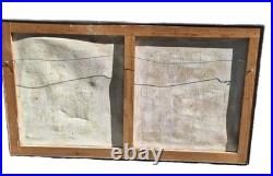 Peinture Ancienne Huile Sur Toile Scène De Genre Femme Tableau Encadré Signé