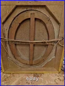 Peinture Ancienne, Portrait De Notaire Huile Sur Toile Encadrée 19 Ème S