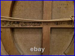 Peinture Ancienne, Portrait De Notaire Huile Sur Toile Encadrée 19 Ème S