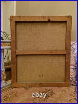 Peinture Anciennne, Huile Sur Toile Représentant Un Portrait D'homme Signée