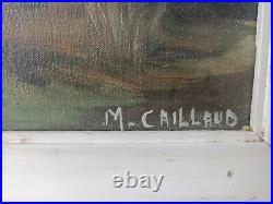 Peinture Bretagne bretonnes Moulin Campagne Signée M Caillaud Vintage