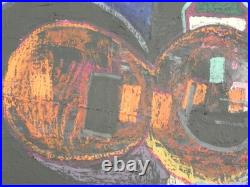 Peinture Composition Sur Toile Signee Agustin Ubeda 1925-2007