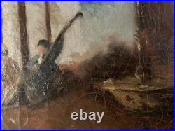 Peinture Copie Félix Ziem Sérail à Constantinople danse Orientalisme 1914 Ancien Peinture Copie Félix Ziem Sérail à Constantinople danse Orientalisme 1914 Ancien