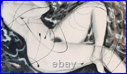 Peinture Femme nue Huile sur toile Hrasarkos Certificat authenticité 73x60 cm XL