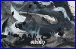 Peinture Femme nue Huile sur toile Hrasarkos Certificat authenticité 73x60 cm XL