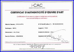 Peinture Femme nue Huile sur toile Hrasarkos Certificat authenticité 73x60 cm XL