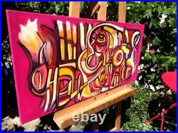 Peinture Frédérique Manley huile sur toile 80 X 40 centimètres