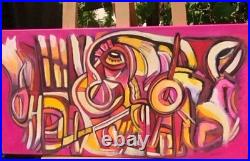 Peinture Frédérique Manley huile sur toile 80 X 40 centimètres