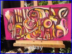 Peinture Frédérique Manley huile sur toile 80 X 40 centimètres