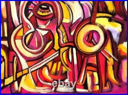 Peinture Frédérique Manley huile sur toile 80 X 40 centimètres