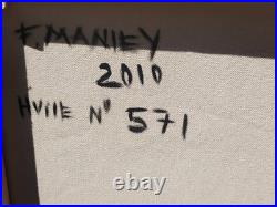 Peinture Frédérique Manley huile sur toile 80 X 40 centimètres