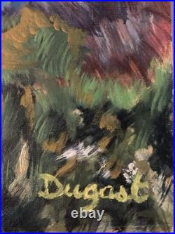 Peinture Huile Panneau Chat Botté Dodo Surréaliste Surréalisme 1970 Ancien Art