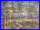 Peinture Huile Sur Toile 1950 Forêt Landes Recto Verso Eglise Art A Identifier